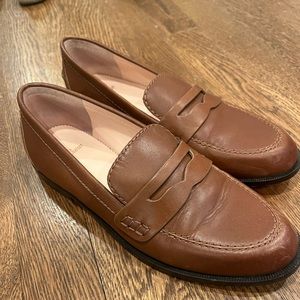J Crew Brown Leather Loafers
